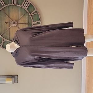 Eileen Fisher double zipper hoodie/tunic